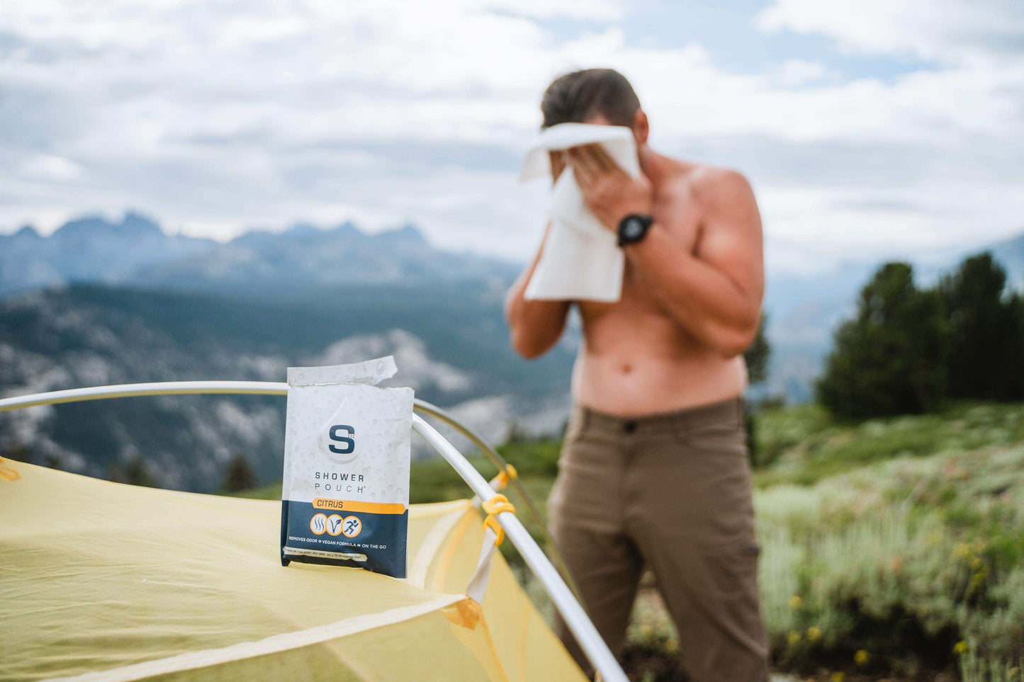 Adventure Sampler Kit: 4 Shower Pouches, 1 Hand Sanitizer (80%), and 1 Deodorant - Skoutley Outdoors LLC