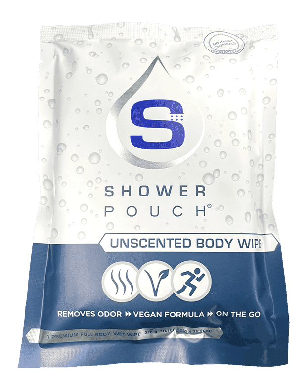 15-pack Shower Pouch XL (2' x 1') Body Wipes - Skoutley Outdoors LLC