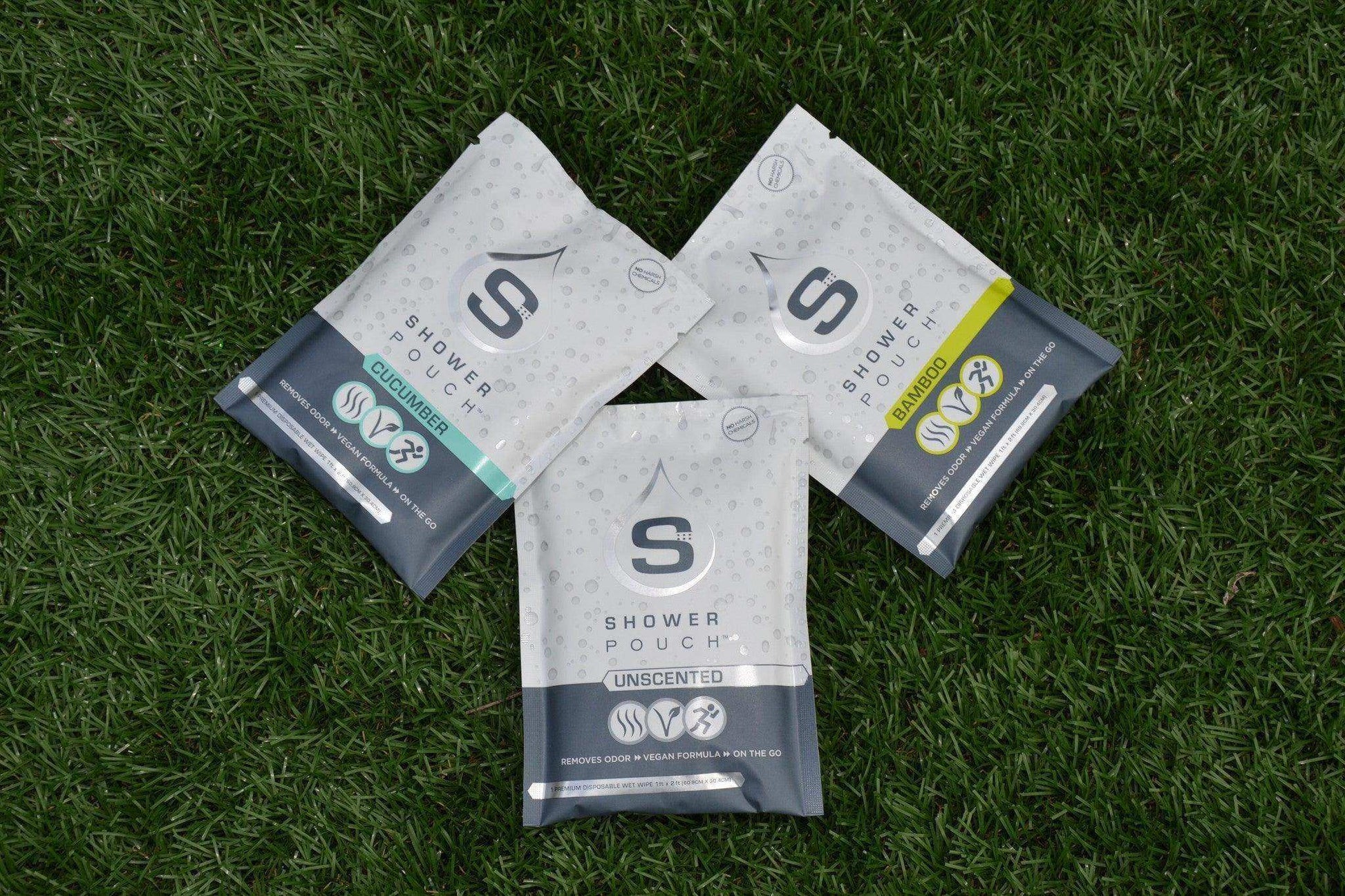 10-pack Shower Pouch XL (2' x 1') Body Wipes - Skoutley Outdoors LLC