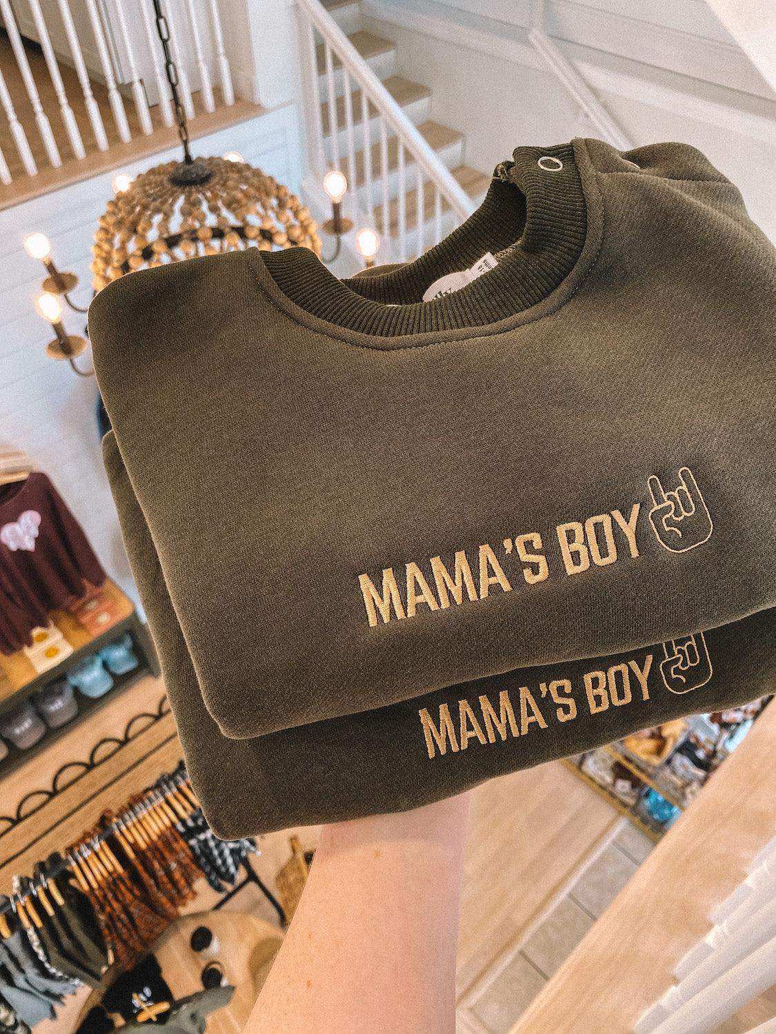 Mama's Boy Embroidered Bubble Romper - Skoutley Outdoors LLC