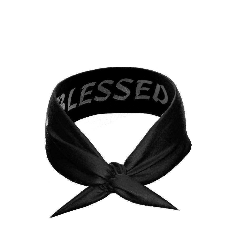 Black BLESSED Tie Headband - Skoutley Outdoors LLC