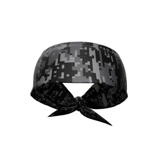 Black Digi Camo Tie Headband - Skoutley Outdoors LLC