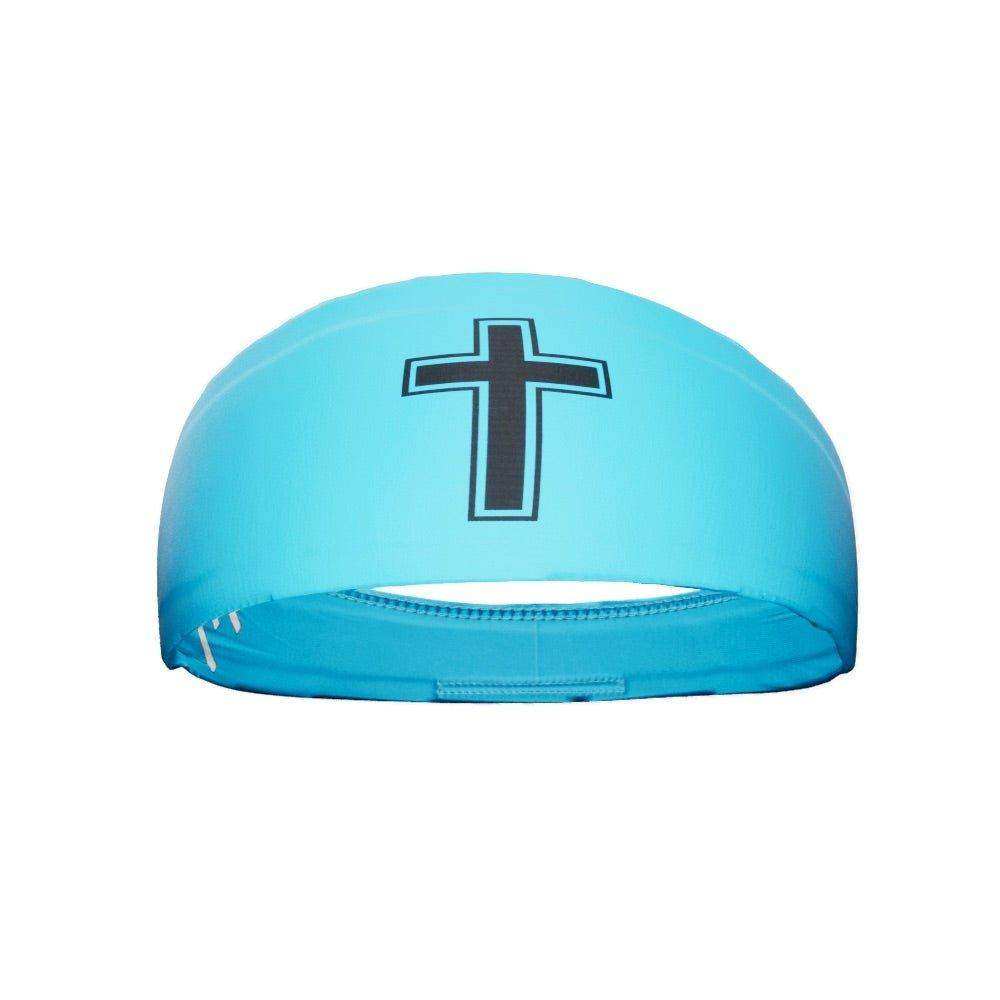 Faith Cross Light Blue Headband - Skoutley Outdoors LLC