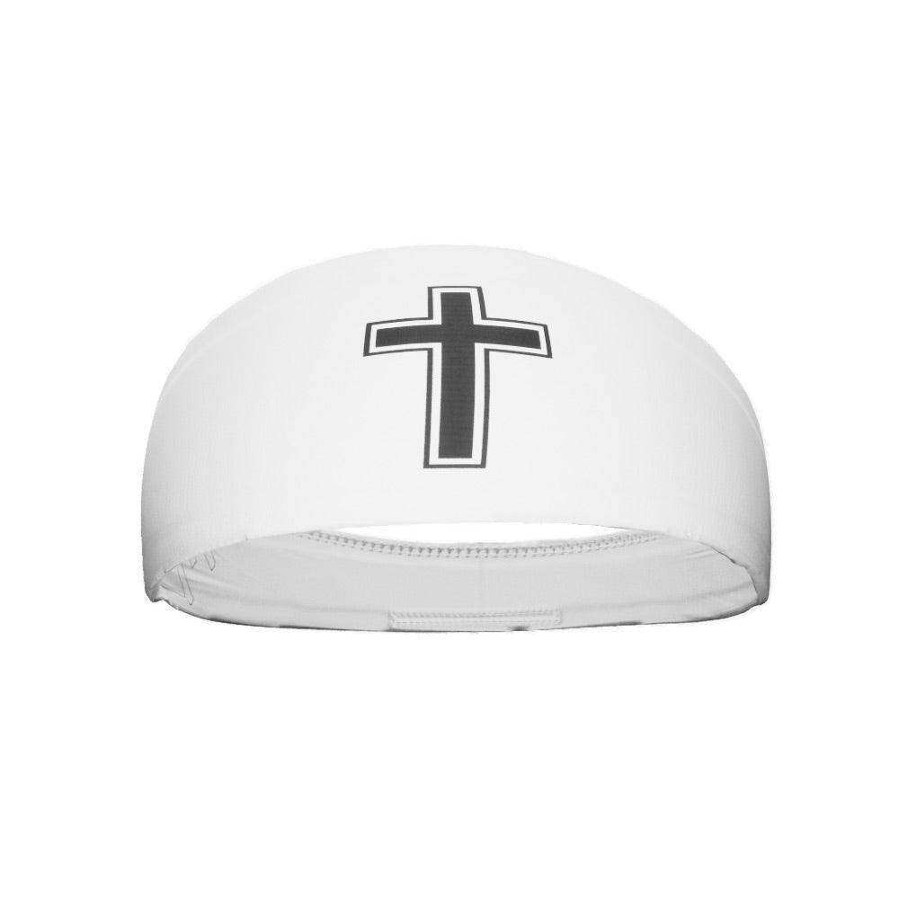 Faith Cross White Headband - Skoutley Outdoors LLC