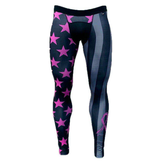 Shadow USA Flag - Breast Cancer Awareness Compression Tights - Skoutley Outdoors LLC