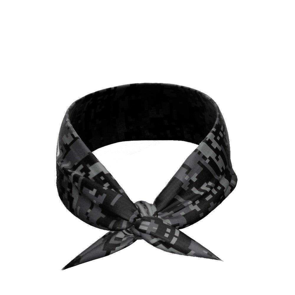 Black Digi Camo Tie Headband - Skoutley Outdoors LLC