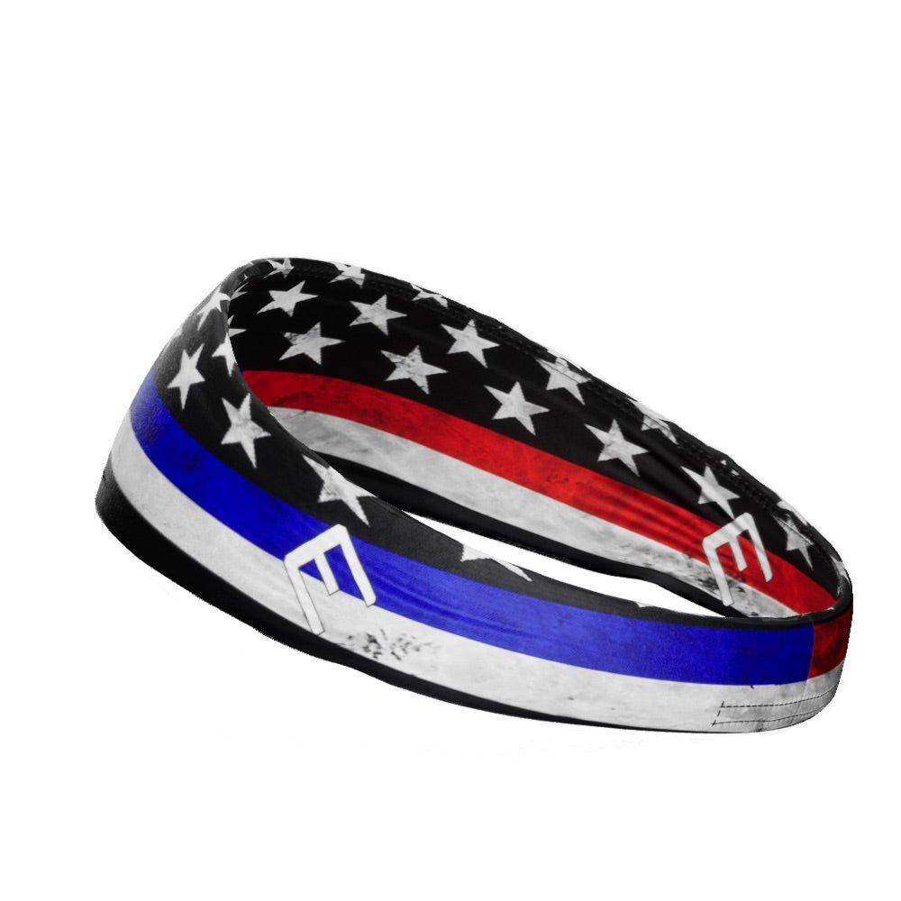 Thin Red and Blue Line Headband - Skoutley Outdoors LLC