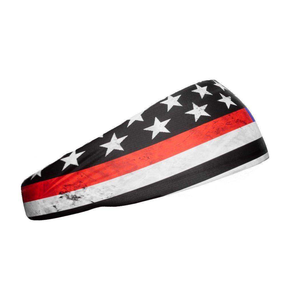 Thin Red and Blue Line Headband - Skoutley Outdoors LLC