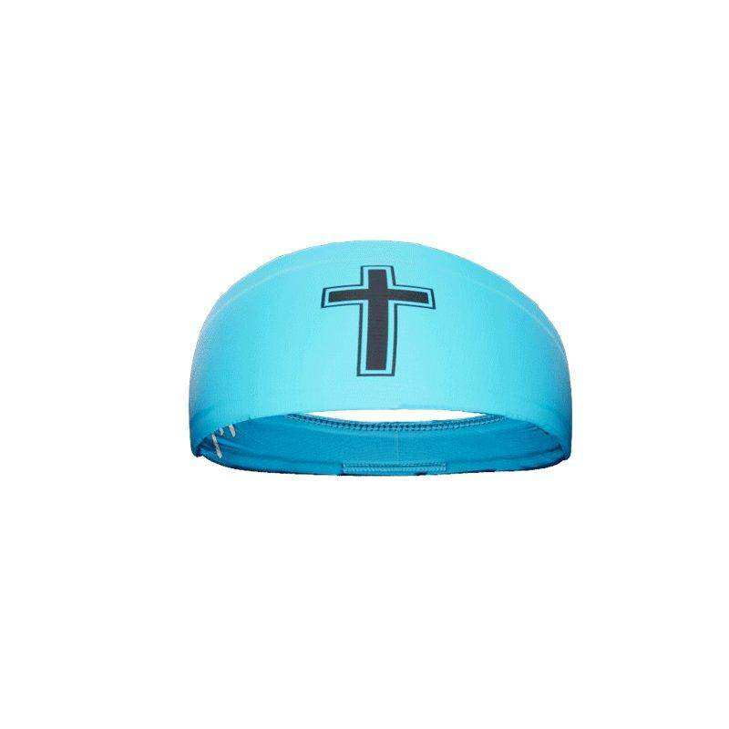 Faith Cross Light Blue Headband - Skoutley Outdoors LLC