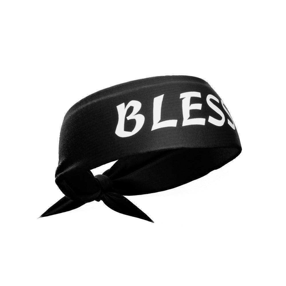 Black BLESSED Tie Headband - Skoutley Outdoors LLC