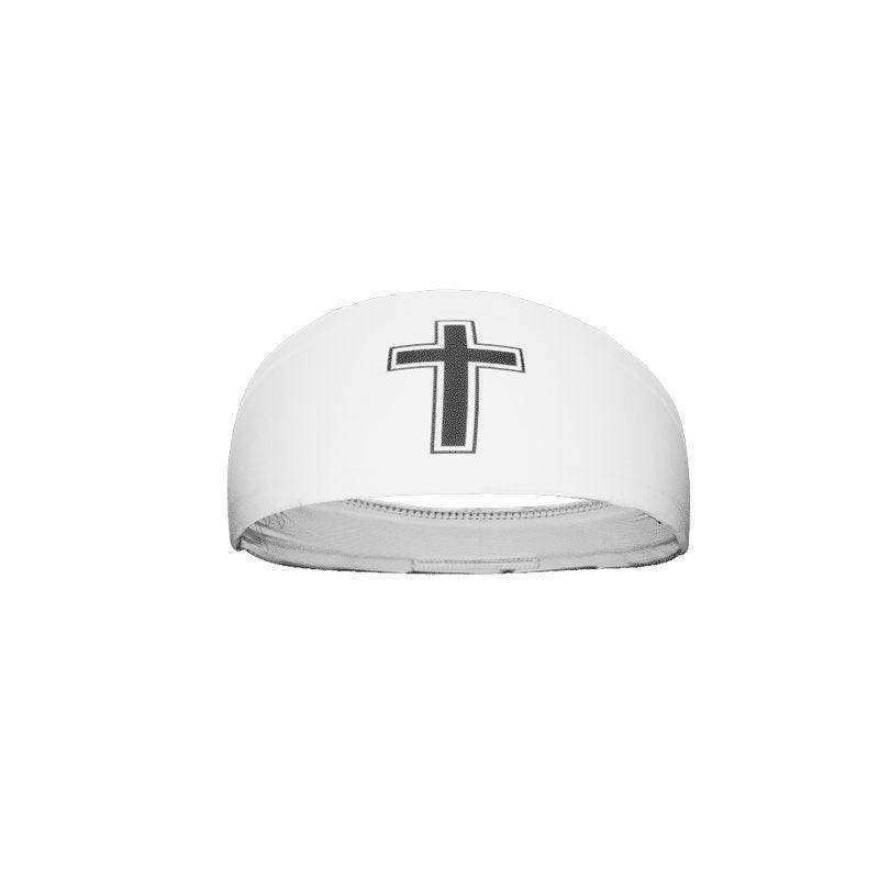 Faith Cross White Headband - Skoutley Outdoors LLC