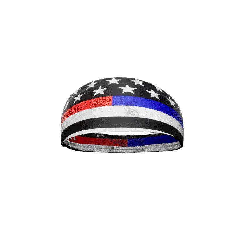 Thin Red and Blue Line Headband - Skoutley Outdoors LLC