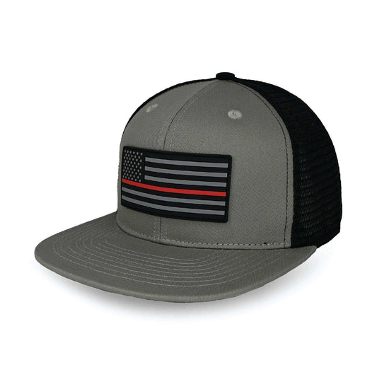 Tactical Thin Red Line USA Flag Trucker Hat - Skoutley Outdoors LLC