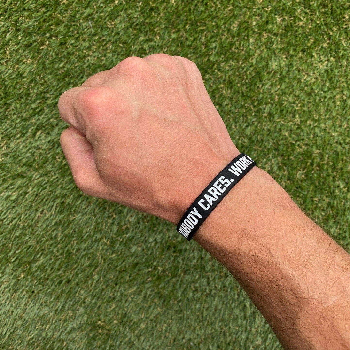 NOBODY CARES. WORK HARDER. Wristband - Skoutley Outdoors LLC