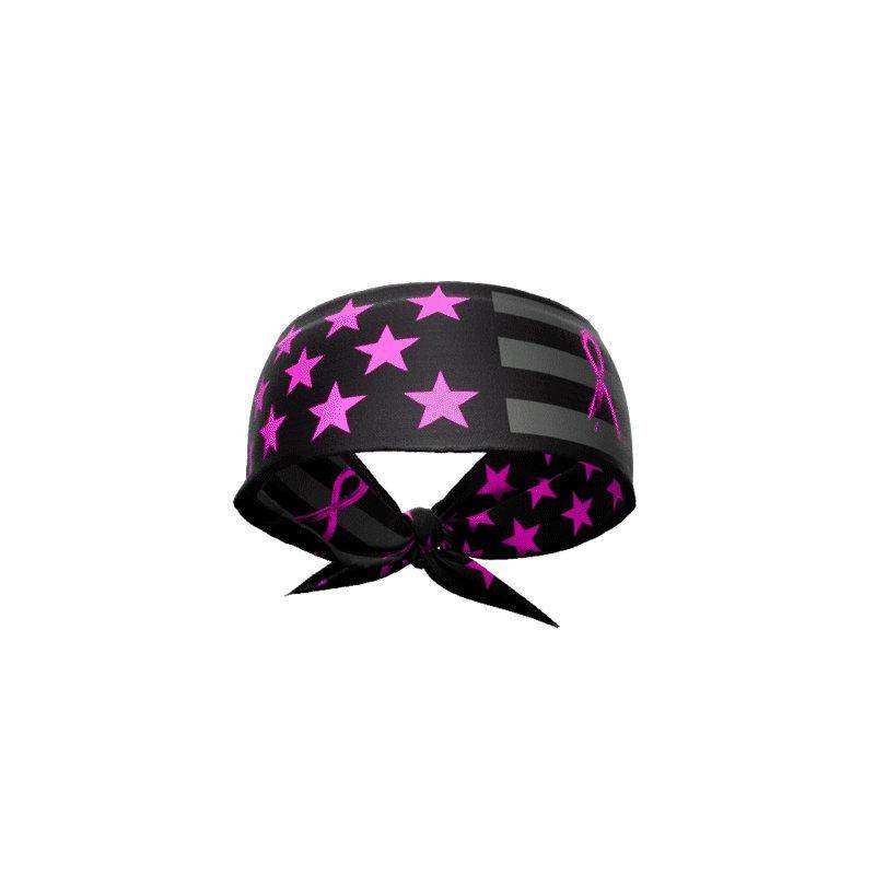 Shadow USA Flag - Breast Cancer Awareness Tie Headband - Skoutley Outdoors LLC