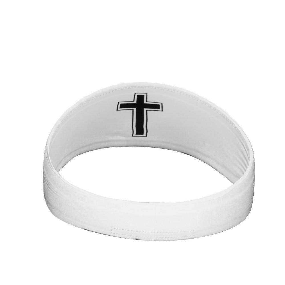 Faith Cross White Headband - Skoutley Outdoors LLC