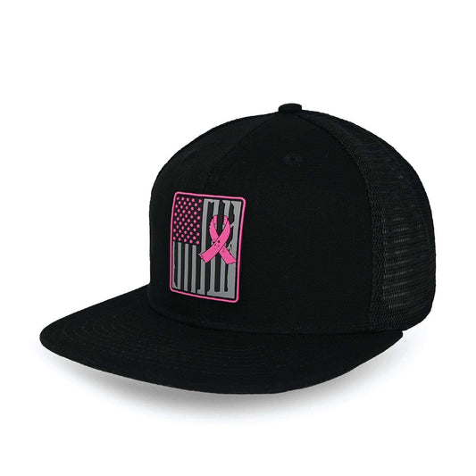 Breast Cancer Flag Trucker Hat - Skoutley Outdoors LLC