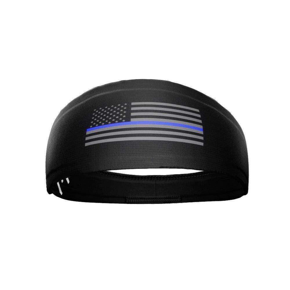 Tactical Thin Blue Line USA Flag Headband - Skoutley Outdoors LLC