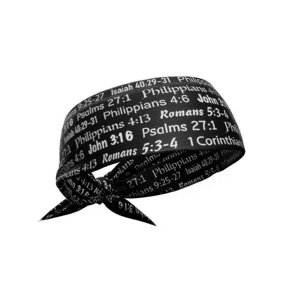 Black Bible Verse Tie Headband - Skoutley Outdoors LLC