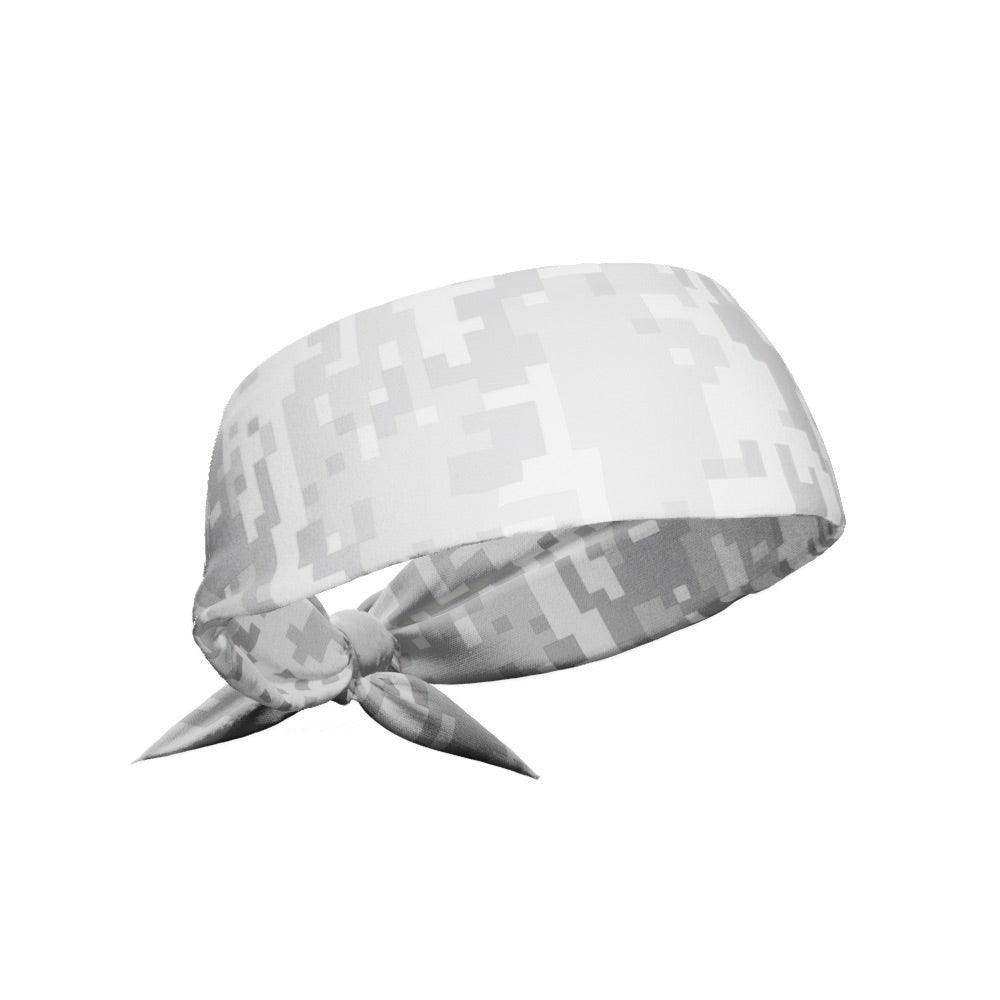 White Digi Camo Tie Headband - Skoutley Outdoors LLC