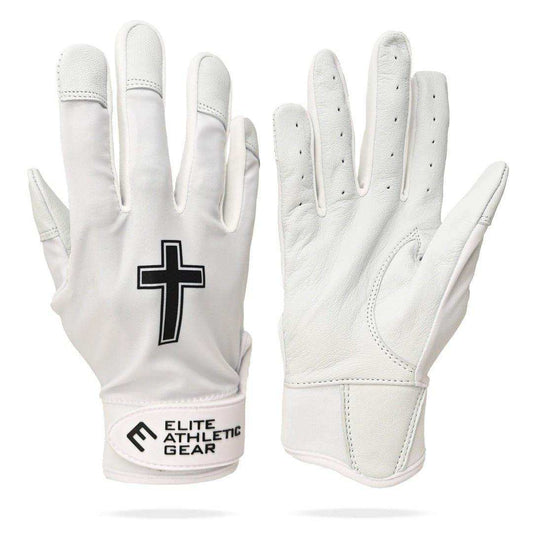 Faith Cross White Batting Gloves - Skoutley Outdoors LLC