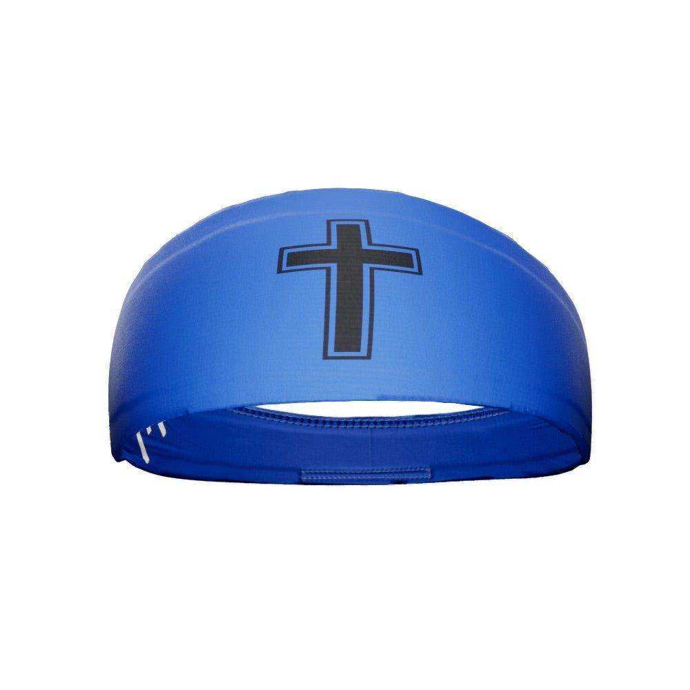 Faith Cross Blue Headband - Skoutley Outdoors LLC