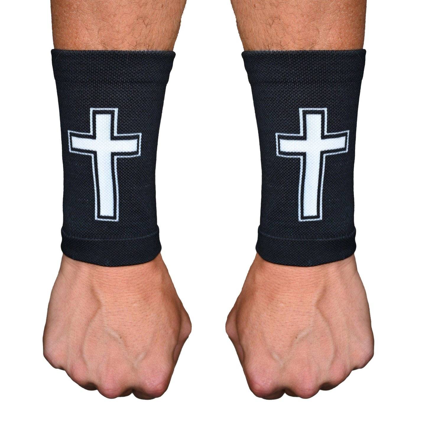 Faith Cross Black Wrist Support Sleeves - Skoutley Outdoors LLC