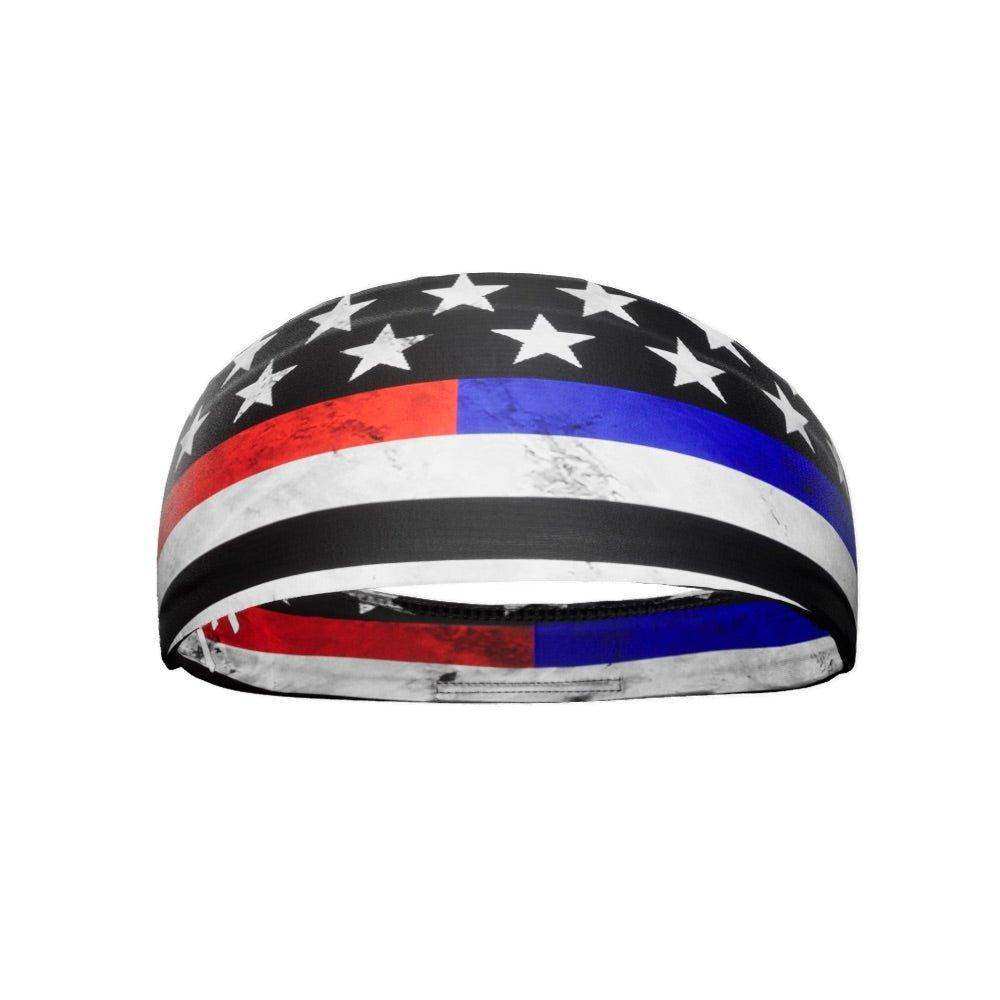 Thin Red and Blue Line Headband - Skoutley Outdoors LLC