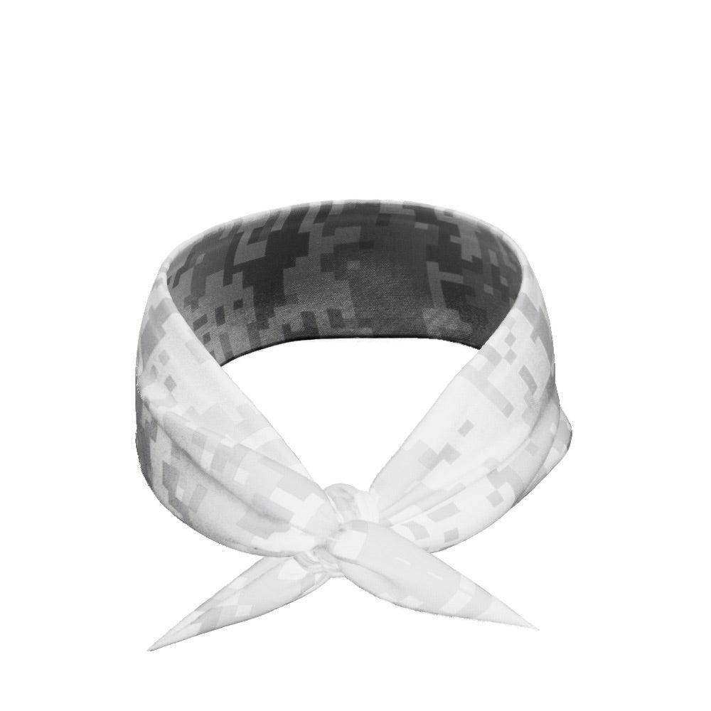 White Digi Camo Tie Headband - Skoutley Outdoors LLC