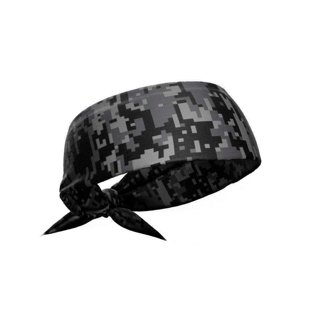 Black Digi Camo Tie Headband - Skoutley Outdoors LLC