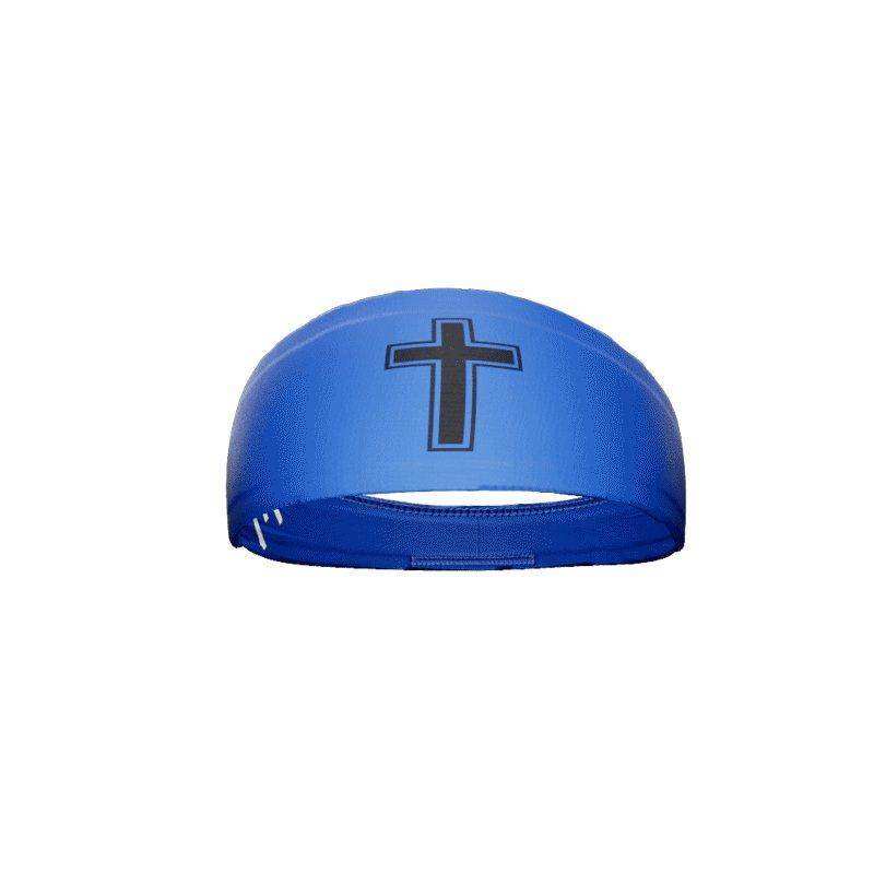 Faith Cross Blue Headband - Skoutley Outdoors LLC