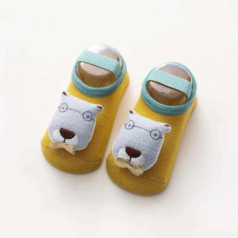 Baby 3D Cartoon Animal Patched Design Dispensing Non-Slip Lace-Up Socks Shoes - Skoutley Outdoors LLC