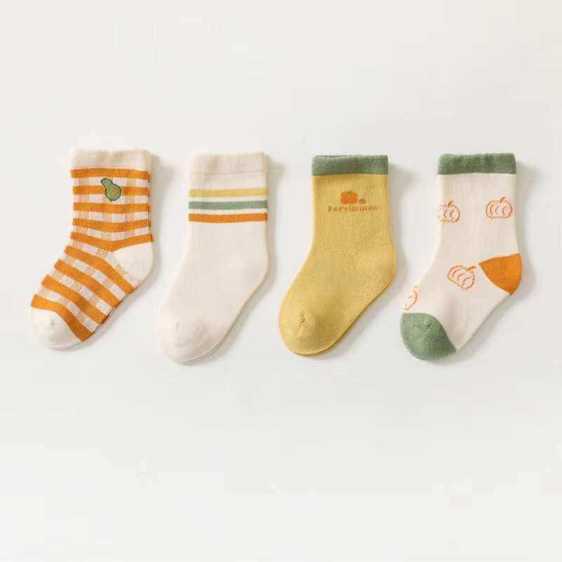 Baby Unisex 1Lot=4 Pairs Smile With House Pattern Socks - Skoutley Outdoors LLC