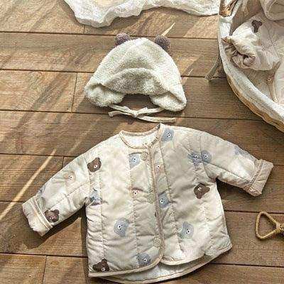 Baby Bear Print Pattern Quilted Warm Coat & Jumpsuit - Skoutley Outdoors LLC