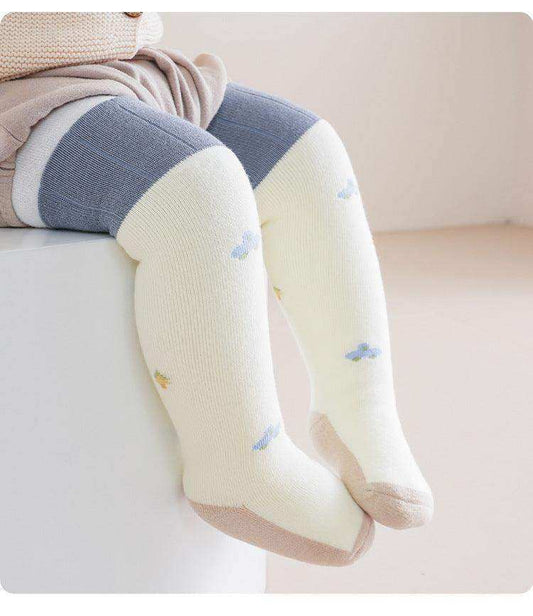 Winter/Autumn Pairs Baby Over-the-Knee Color Patchwork Socks in Combed Cotton for Warmth and Comfort - Skoutley Outdoors LLC