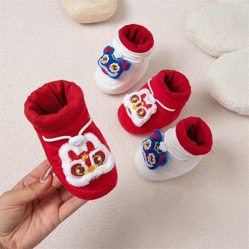 Winter Hot Selling Baby Animals Cartoon Pattern Thicken Cotton-padded Fleece-lined Warm Shoes - Skoutley Outdoors LLC