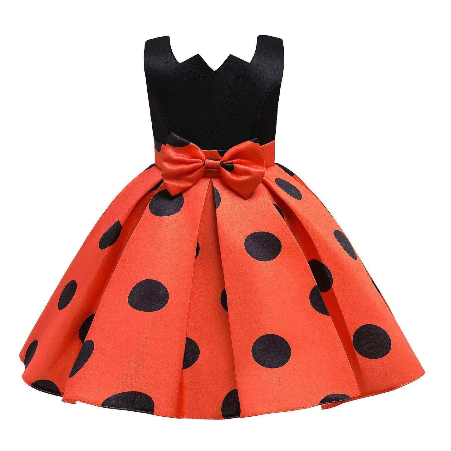 Baby Girl Polka Dot Graphic Sleeveless Performance Evening Dress - Skoutley Outdoors LLC