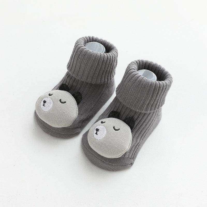 Baby Cartoon 3D Doll Patched Pattern Non-Slip Floor Socks - Skoutley Outdoors LLC