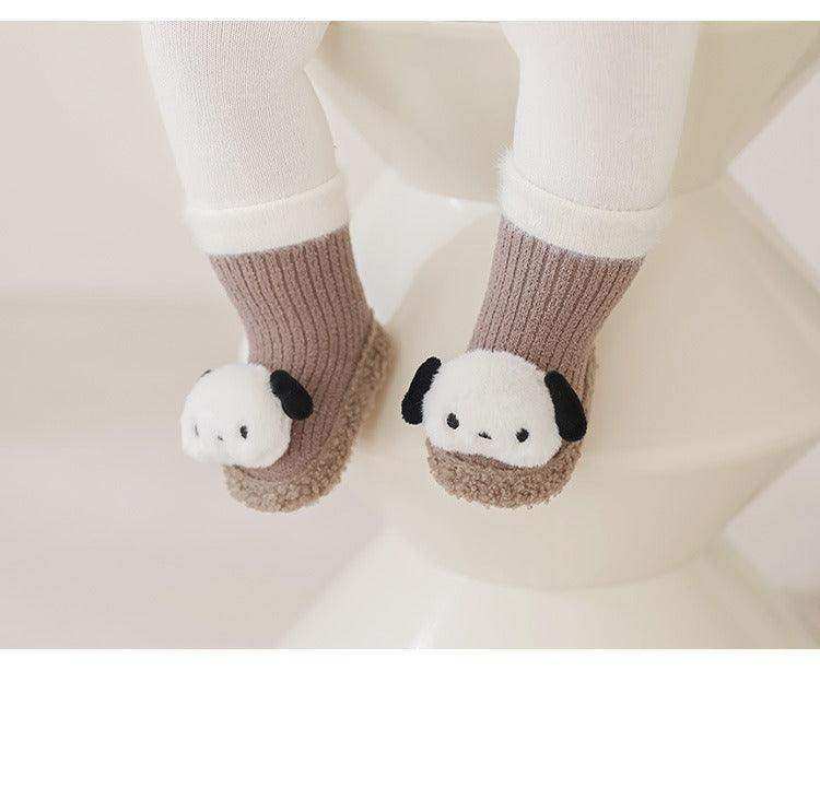 Thickened Winter Toddler Walking Socks, Mid-Calf Floor Shoe Socks, Cartoon Cute Baby Anti-slip Walking Shoes from - Skoutley Outdoors LLC