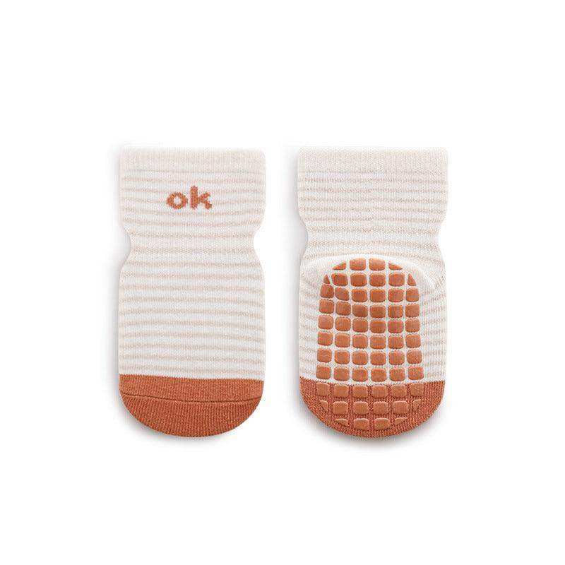 Baby Cartoon And Striped Pattern Non-Slip Design Socks - Skoutley Outdoors LLC