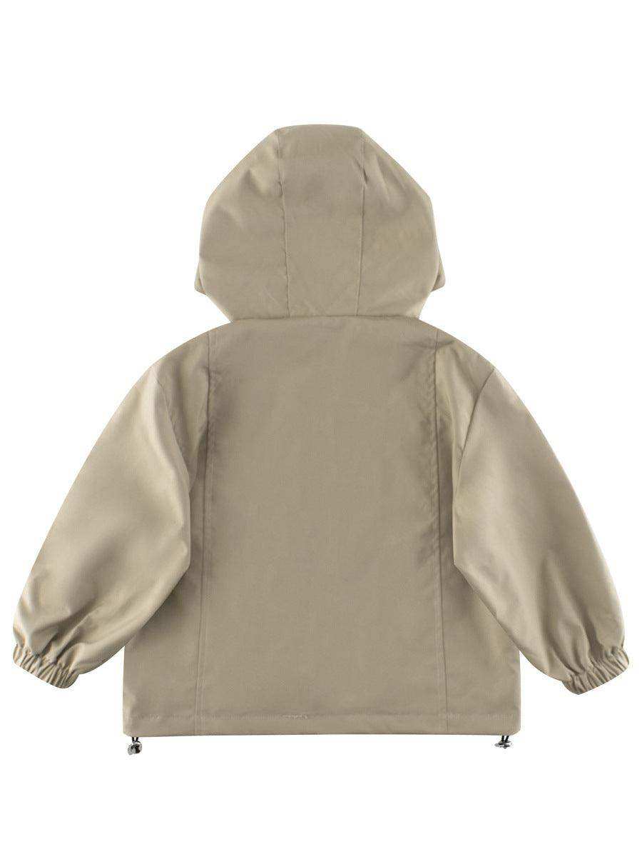 European and American Style Kids’ Outerwear: Color Patchwork Long Sleeves Single Breasted Hooded Coat for Children - Skoutley Outdoors LLC