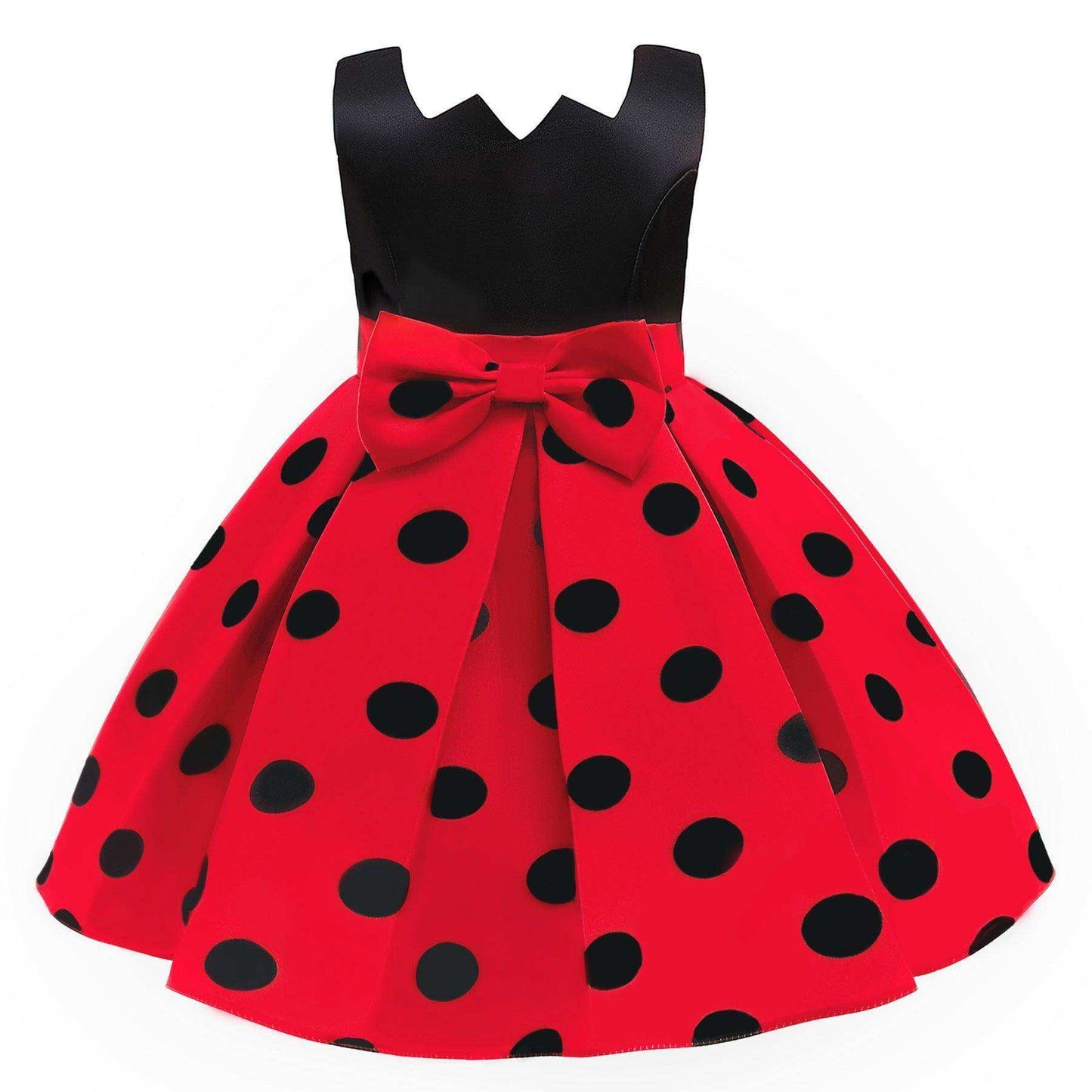 Baby Girl Polka Dot Graphic Sleeveless Performance Evening Dress - Skoutley Outdoors LLC