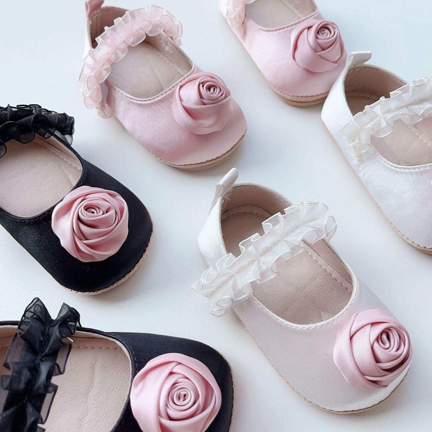 New Arrival Baby Girl 3D Flower Ruffle Lace Toddler Soft-Sole Anti-Slip Walking Shoes - Skoutley Outdoors LLC