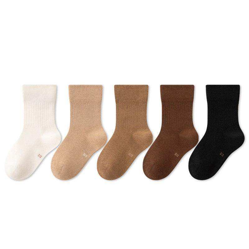 Spring New Arrival Kids Unisex Breathable Solid Color Mid-Calf Socks Set - Skoutley Outdoors LLC