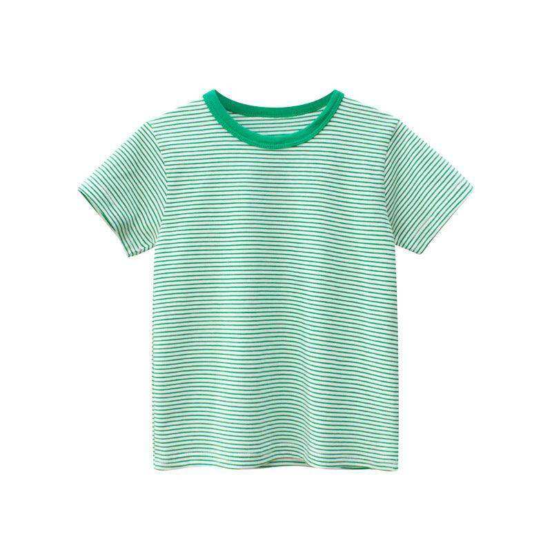 Baby Striped Pattern Casual Round Neck T Shirt Outfits - Skoutley Outdoors LLC