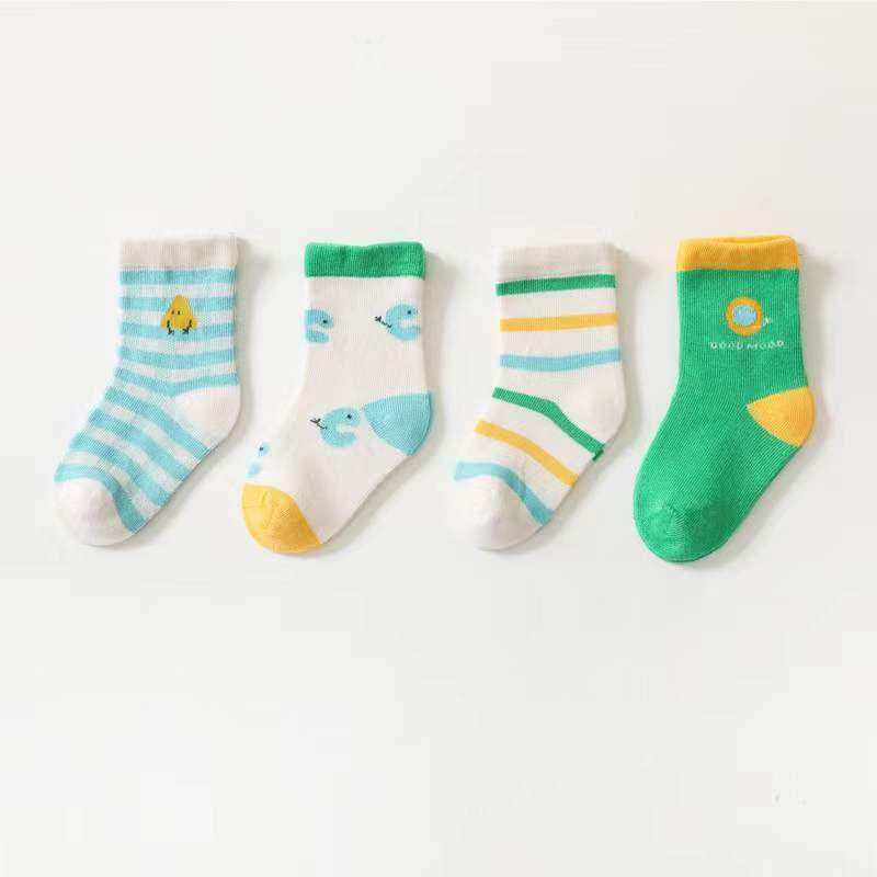 Baby Unisex 1Lot=4 Pairs Smile With House Pattern Socks - Skoutley Outdoors LLC