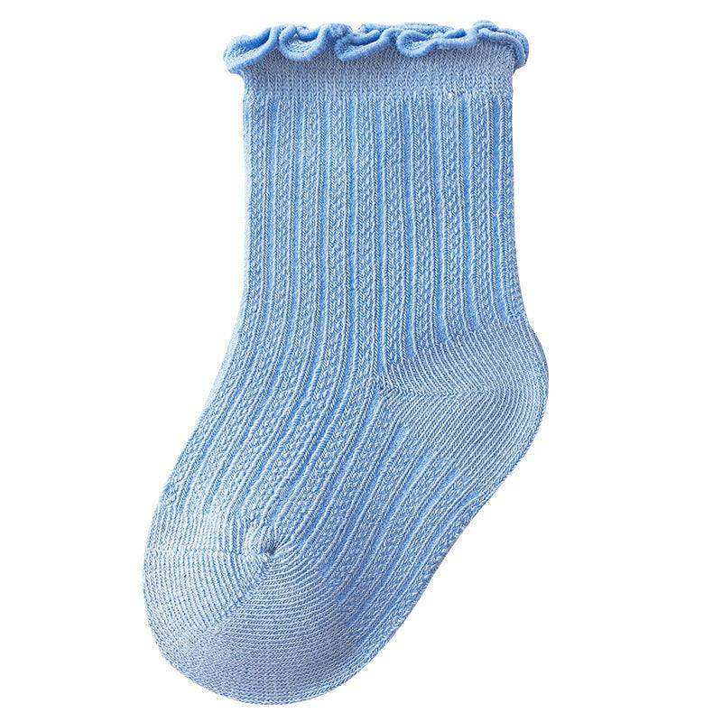 Baby Solid Color Mesh Breathable Ruffle Design Socks - Skoutley Outdoors LLC