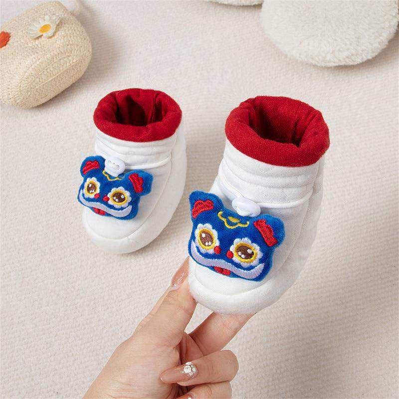 Winter Hot Selling Baby Animals Cartoon Pattern Thicken Cotton-padded Fleece-lined Warm Shoes - Skoutley Outdoors LLC