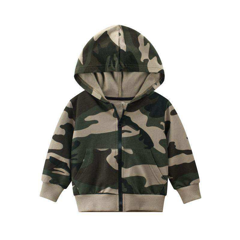 Baby Boy Camouflage Pattern Zipper Front Coat With Hat - Skoutley Outdoors LLC