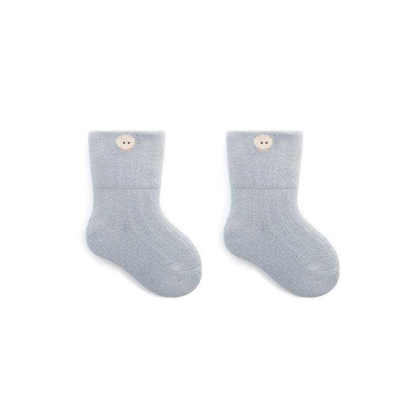 Baby Embroidered Pattern Thickened Warm Mid Tube Socks - Skoutley Outdoors LLC